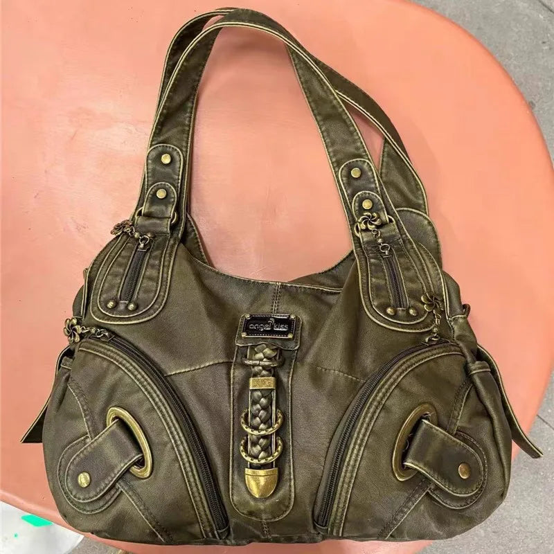 Sac à main vintage détails métalliques