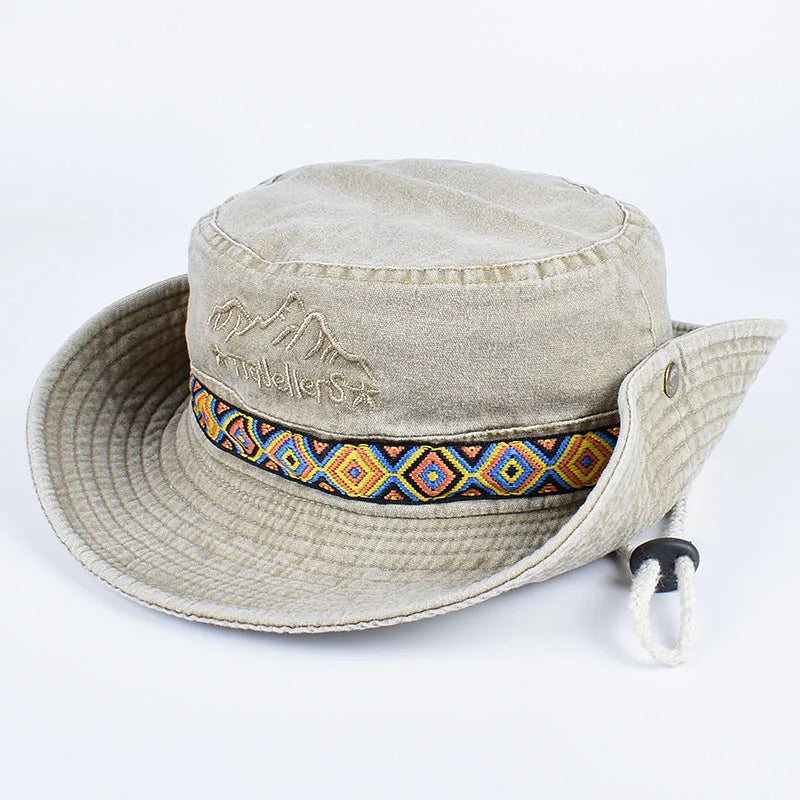 Chapeau brodé vintage indiana jones