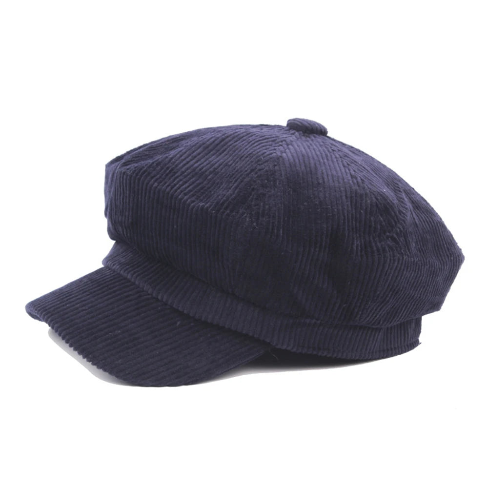 Casquette gavroche vintage velours cotelé