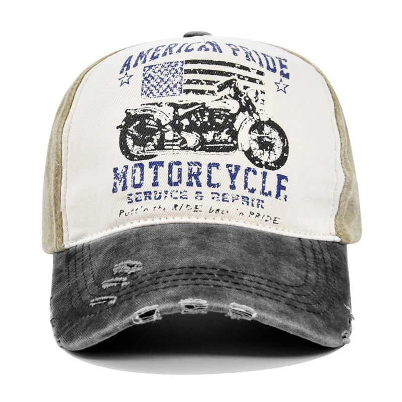 Casquette moto vintage