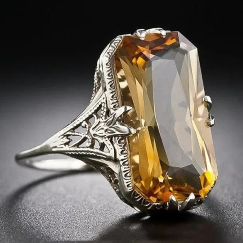 Bague citrine vintage