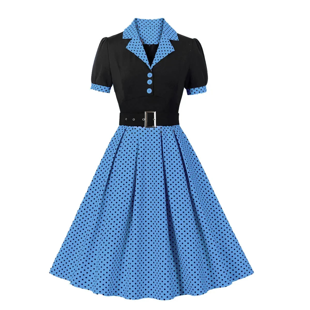 Robe vintage rouge et noir