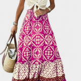 Jupe Maxi Éthyl Imprimée avec Volant