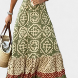 Jupe Maxi Éthyl Imprimée avec Volant