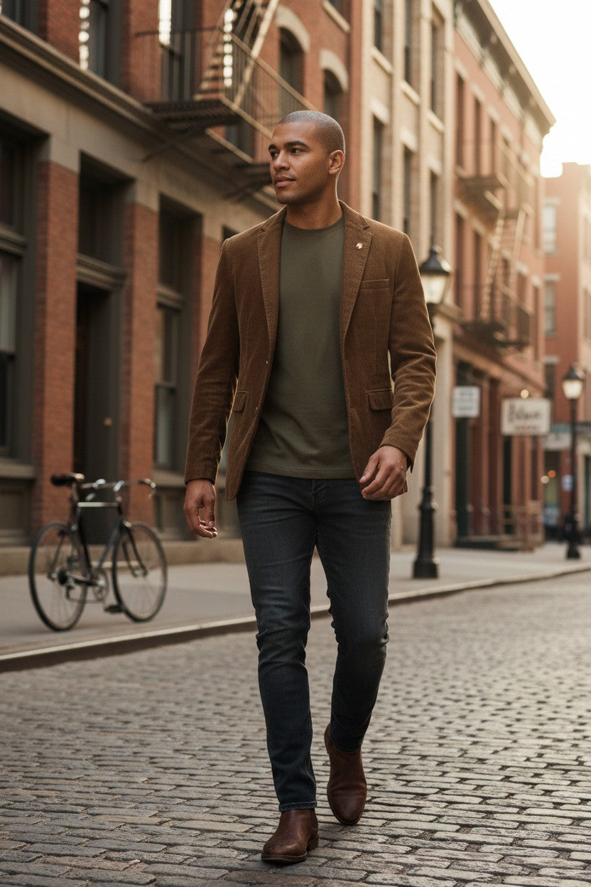 Veste velours vintage homme